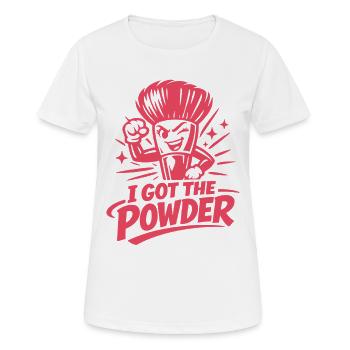 I got the Powder | Powder Brush Makeup Heroine - Women's Breathable T-Shirt - white - Front - AI Model Female 172 dark (172cm)