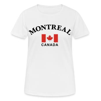 Montréal, Canada - T-shirt respirant Femme - blanc - Devant - AI Model Female 172 dark (172cm)