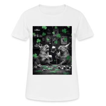 St Patrick Capybara Toast im Pub - Frauen T-Shirt atmungsaktiv - Weiß - Vorne - AI Model Female 172 dark (172cm)
