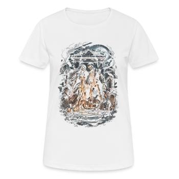 Humour gothique de cimetière - T-shirt respirant Femme - blanc - Devant - AI Model Female 172 dark (172cm)
