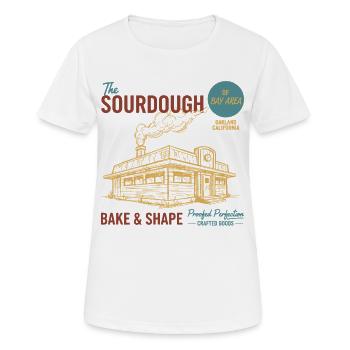 Ère de la cuisson au pain au levain et façonnez - T-shirt respirant Femme - blanc - Devant - AI Model Female 172 dark (172cm)
