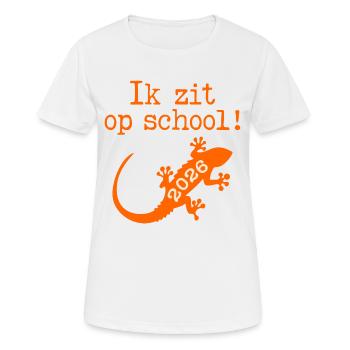 Ich bin in der Schule - Frauen T-Shirt atmungsaktiv - Weiß - Vorne - AI Model Female 172 dark (172cm)