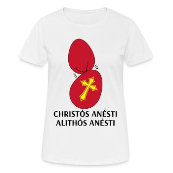 Christos Anesti Alithos Anesti Orthodox Easter - Women's Breathable T-Shirt - white - Front - AI Model Female 172 dark (172cm)
