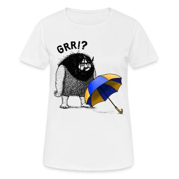 Caveman with Umbrella - Women's Breathable T-Shirt - white - Front - AI Model Female 172 dark (172cm)