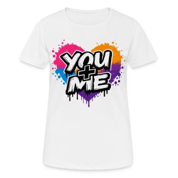 Toi + Moi Streetart Lettres colorées - T-shirt respirant Femme - blanc - Devant - AI Model Female 172 dark (172cm)