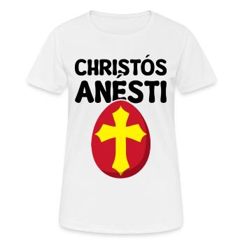 Greek Easter Christos Anesti Orthodox Easter - Women's Breathable T-Shirt - white - Front - AI Model Female 172 dark (172cm)