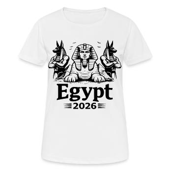 Sphinx Anubis Égypte 2026 Mysticisme - T-shirt respirant Femme - blanc - Devant - AI Model Female 172 dark (172cm)