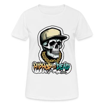 Hip-Hop ist toter Schädel - Frauen T-Shirt atmungsaktiv - Weiß - Vorne - AI Model Female 172 dark (172cm)