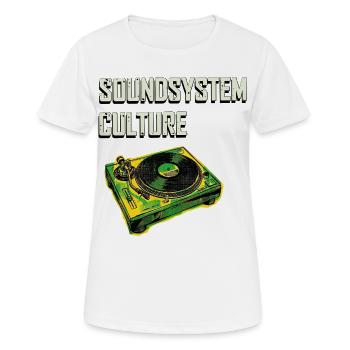 Soundsystem Culture Turntable Dub Reggae - T-shirt respirant Femme - blanc - Devant - AI Model Female 172 dark (172cm)