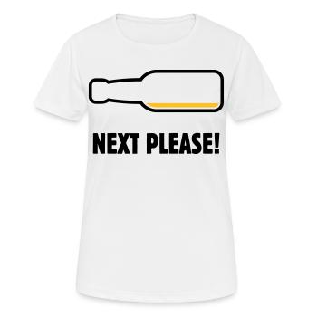 Suivant, s’il vous plaît ! (Bière / Bière / Pourrie 2C) - T-shirt respirant Femme - blanc - Devant - AI Model Female 172 dark (172cm)