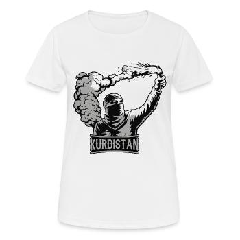 Kurdistan fackel - Frauen T-Shirt atmungsaktiv - Weiß - Vorne - AI Model Female 172 dark (172cm)