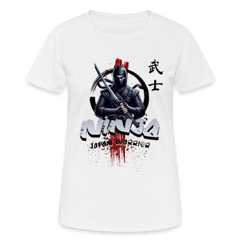 Ninja Japan Krieger  - Frauen T-Shirt atmungsaktiv - Weiß - Vorne - AI Model Female 172 dark (172cm)
