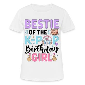 Meilleure amie de la fille d’anniversaire de la K-Pop - T-shirt respirant Femme - blanc - Devant - AI Model Female 172 dark (172cm)