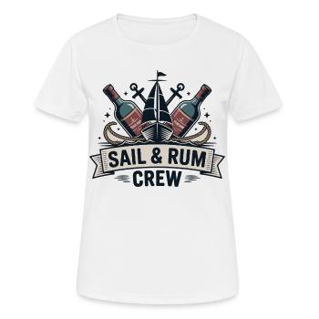 Sail & Rum Crew – Sailing Rum Pirates - Women's Breathable T-Shirt - white - Front - AI Model Female 172 dark (172cm)