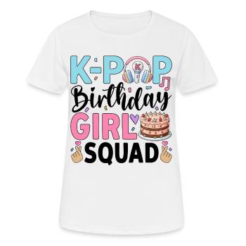 K-Pop Birthday Girl Squad - Women's Breathable T-Shirt - white - Front - AI Model Female 172 dark (172cm)