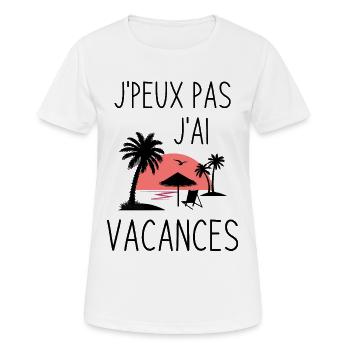 Coucher de Soleil Palmier - T-shirt respirant Femme - blanc - Devant - AI Model Female 172 dark (172cm)