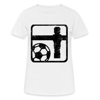Tischfußball - Frauen T-Shirt atmungsaktiv - Weiß - Vorne - AI Model Female 172 dark (172cm)