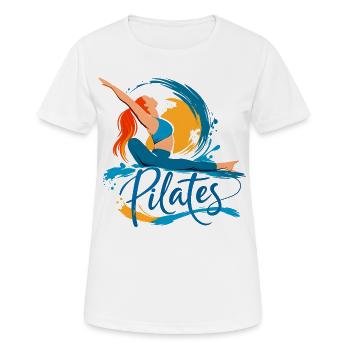 Pilates energy and flexibility - Women's Breathable T-Shirt - white - Front - AI Model Female 172 dark (172cm)