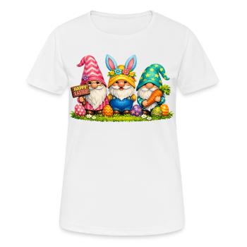 Costume de Pâques Gnomes Drôles Gnomes - T-shirt respirant Femme - blanc - Devant - AI Model Female 172 dark (172cm)