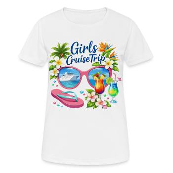 Girls Cruise Trip Cruise Vacation - Women's Breathable T-Shirt - white - Front - AI Model Female 172 dark (172cm)