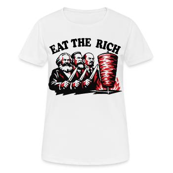 Mangez les riches - Marx Engels, Lénine - Döner Kebab - T-shirt respirant Femme - blanc - Devant - AI Model Female 172 dark (172cm)