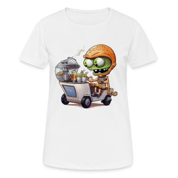 Camionneur de snacks extraterrestres - T-shirt respirant Femme - blanc - Devant - AI Model Female 172 dark (172cm)