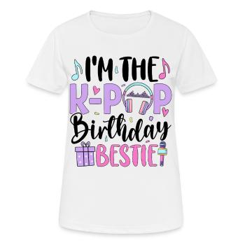 Je suis la Bête d’anniversaire de K Pop - T-shirt respirant Femme - blanc - Devant - AI Model Female 172 dark (172cm)