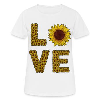 Sonnenblumen-Liebesbriefe Sommer - Frauen T-Shirt atmungsaktiv - Weiß - Vorne - AI Model Female 172 dark (172cm)