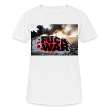 SCHEISS AUF DEN KRIEG - Frauen T-Shirt atmungsaktiv - Weiß - Vorne - AI Model Female 172 dark (172cm)