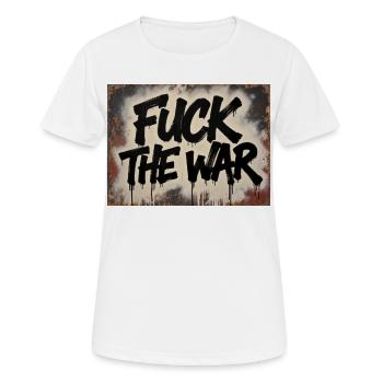 SCHEISS AUF DEN KRIEG - Frauen T-Shirt atmungsaktiv - Weiß - Vorne - AI Model Female 172 dark (172cm)