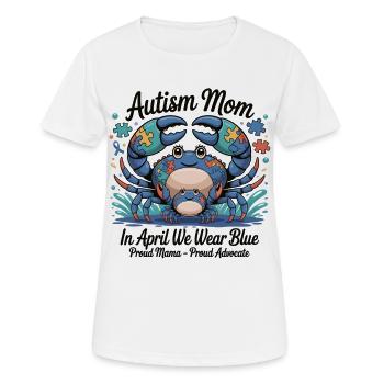 Autismus Mama Shirt - Autismus Awareness - Frauen T-Shirt atmungsaktiv - Weiß - Vorne - AI Model Female 172 dark (172cm)