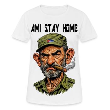 Kubanischer Veteran mit Zigarre - Frauen T-Shirt atmungsaktiv - Weiß - Vorne - AI Model Female 172 dark (172cm)