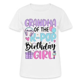 Grandma Of The K Pop Birthday Girl - Women's Breathable T-Shirt - white - Front - AI Model Female 172 dark (172cm)