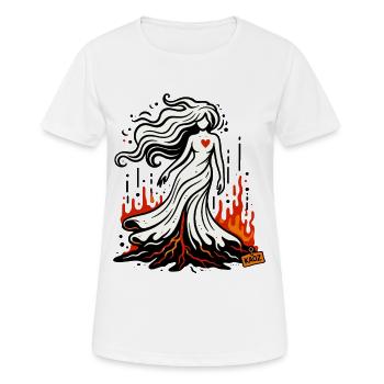 Sirène du Cœur de Braise - T-shirt respirant Femme - blanc - Devant - AI Model Female 172 dark (172cm)