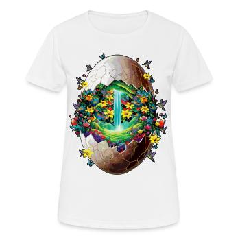 Eostre Frühlingsmond Frohes Oster-Ostara-Segen - Frauen T-Shirt atmungsaktiv - Weiß - Vorne - AI Model Female 172 dark (172cm)