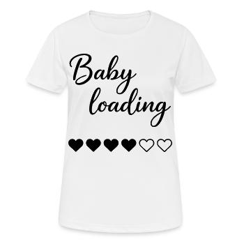 Chargement de bébé - T-shirt respirant Femme - blanc - Devant - AI Model Female 172 dark (172cm)