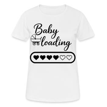 Baby loading - Frauen T-Shirt atmungsaktiv - Weiß - Vorne - AI Model Female 172 dark (172cm)