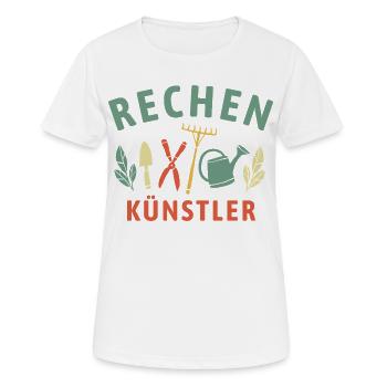 Rechen Künstler - Retro Gärtner Natur - Frauen T-Shirt atmungsaktiv - Weiß - Vorne - AI Model Female 172 dark (172cm)