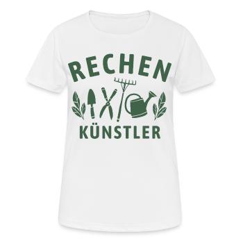 Rechen Künstler - Retro Gärtner Natur - Frauen T-Shirt atmungsaktiv - Weiß - Vorne - AI Model Female 172 dark (172cm)
