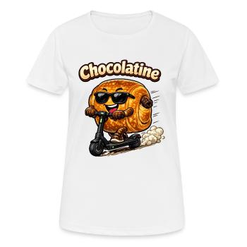 Chocolatine-Roller - Frauen T-Shirt atmungsaktiv - Weiß - Vorne - AI Model Female 172 dark (172cm)