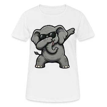 Éléphant de dab - T-shirt respirant Femme - blanc - Devant - AI Model Female 172 dark (172cm)
