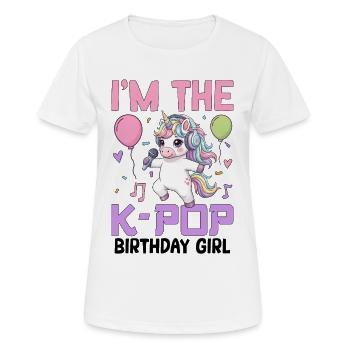 I'm The K Pop Birthday Girl - Women's Breathable T-Shirt - white - Front - AI Model Female 172 dark (172cm)