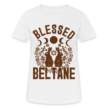 Bénédictions de Beltane Paganisme du 1er mai - T-shirt respirant Femme - blanc - Devant - AI Model Female 172 dark (172cm)