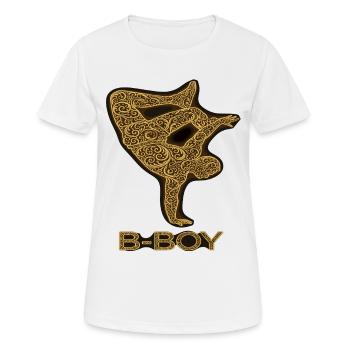 Breakdance B-Boy Street Dance Hip Hop - Women's Breathable T-Shirt - white - Front - AI Model Female 172 dark (172cm)