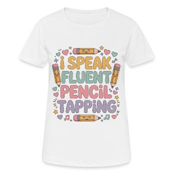 Enseignant de primaire Je parle couramment Enseignant de primaire - T-shirt respirant Femme - blanc - Devant - AI Model Female 172 dark (172cm)