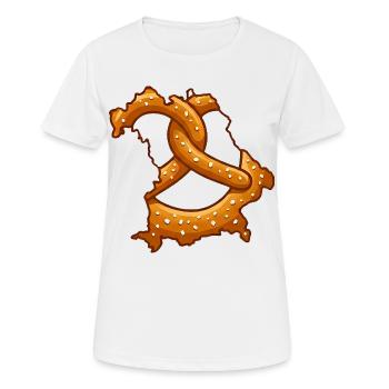 Bretzels de Bavière | Bavière robuste - T-shirt respirant Femme - blanc - Devant - AI Model Female 172 dark (172cm)