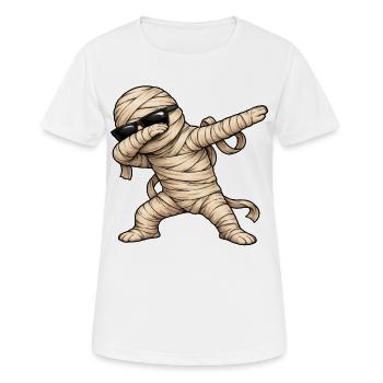 Dabbing Mumie - Frauen T-Shirt atmungsaktiv - Weiß - Vorne - AI Model Female 172 dark (172cm)