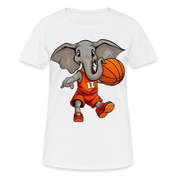 Basketball Elephants - T-shirt respirant Femme - blanc - Devant - AI Model Female 172 dark (172cm)