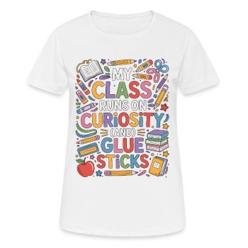 Elementary Teacher My Class Runs On Education - Women's Breathable T-Shirt - white - Front - AI Model Female 172 dark (172cm)