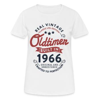 60e anniversaire de voiture classique vintage 1966 - T-shirt respirant Femme - blanc - Devant - AI Model Female 172 dark (172cm)